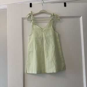 Bonpoint “Brode Main” Embroidered Scalloped Dress